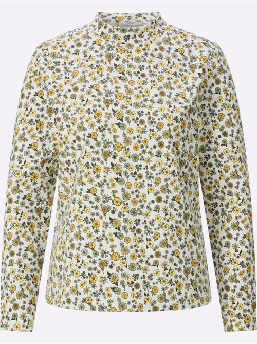 T-shirt à Col Montant 95% Coton - Taille Standard - Witt - Kiabi