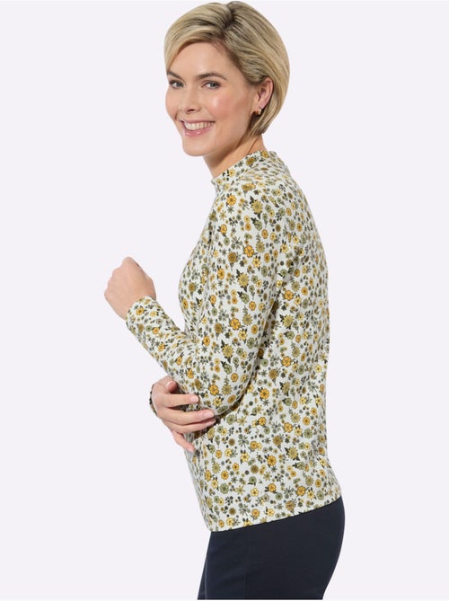 T-shirt à Col Montant 95% Coton - Taille Standard - Witt - Kiabi