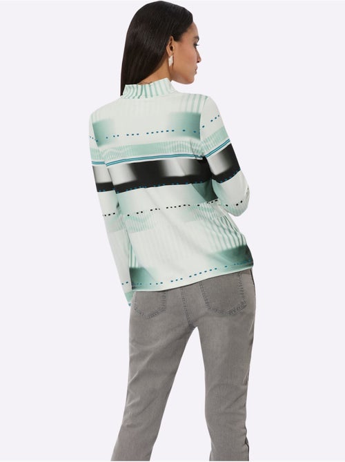 T-shirt à col montant col flatteur - taille standard - helline - Kiabi T-shirt à col montant col flatteur - taille standard - helline - Kiabi