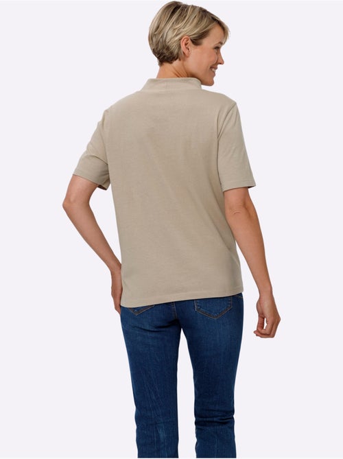 T-shirt à Col Montant Col Montant Chaud - Taille Standard - Moda Vilona - Kiabi