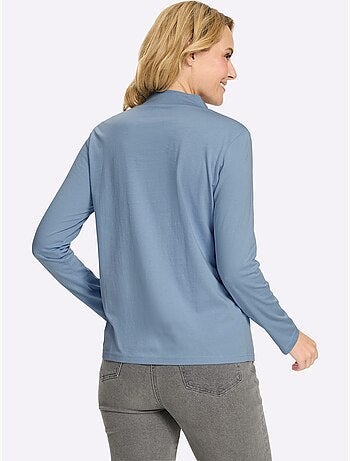 T-shirt à col montant col montant chaud - taille standard - moda vilona