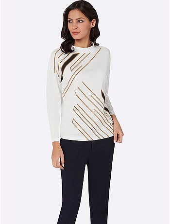 T-shirt à col montant col montant chaud - taille standard - moda vilona
