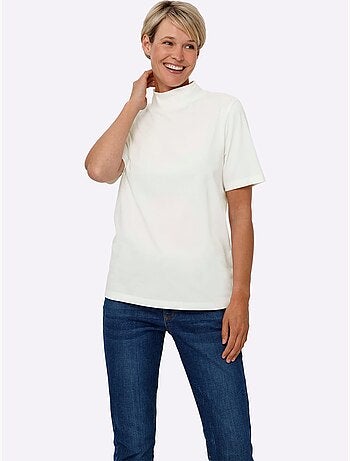 T-shirt à Col Montant Col Montant Chaud - Taille Standard - Moda Vilona