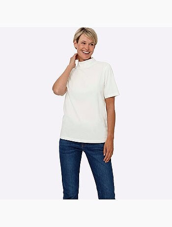 T-shirt à Col Montant Col Montant Chaud - Taille Standard - Moda Vilona