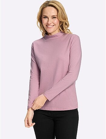 T-shirt à col montant col montant chaud - taille standard - moda vilona