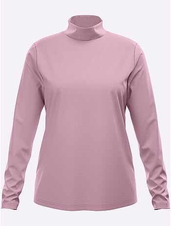 T-shirt à col montant col montant chaud - taille standard - moda vilona