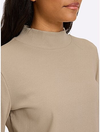 T-shirt à col montant col montant tendance - taille standard - helline