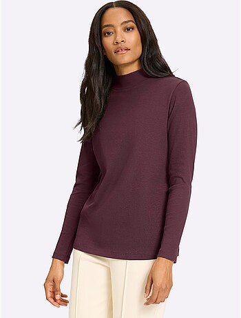 T-shirt à col montant col montant tendance - taille standard - helline