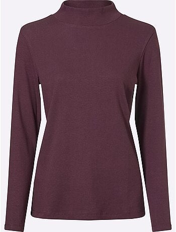 T-shirt à col montant col montant tendance - taille standard - helline
