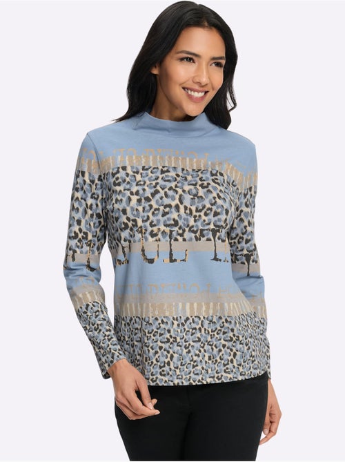 T-shirt à col montant col montant tendance - taille standard - moda vilona - Kiabi T-shirt à col montant col montant tendance - taille standard - moda vilona - Kiabi