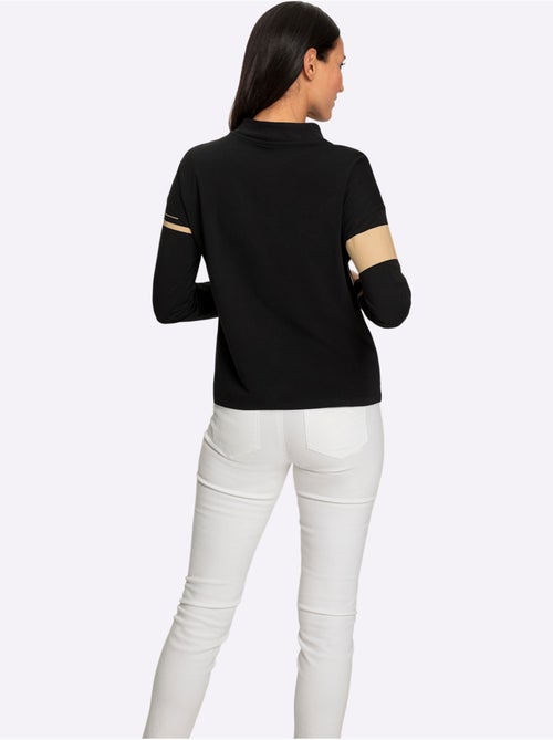 T-shirt à col montant imprimé graphique - taille standard - helline - Kiabi