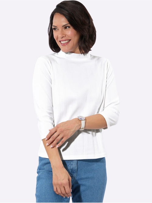 T-shirt à Col Montant Jacquard - Taille Standard - Witt - Kiabi T-shirt à Col Montant Jacquard - Taille Standard - Witt - Kiabi