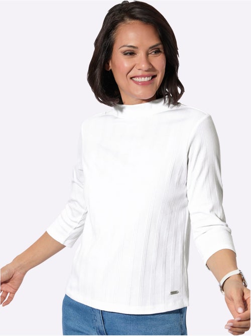 T-shirt à Col Montant Jacquard - Taille Standard - Witt - Kiabi T-shirt à Col Montant Jacquard - Taille Standard - Witt - Kiabi