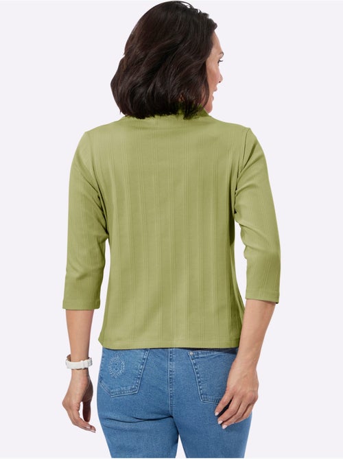 T-shirt à Col Montant Jacquard - Taille Standard - Witt - Kiabi T-shirt à Col Montant Jacquard - Taille Standard - Witt - Kiabi