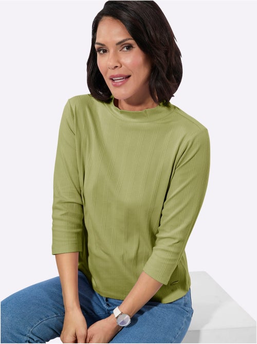 T-shirt à Col Montant Jacquard - Taille Standard - Witt - Kiabi T-shirt à Col Montant Jacquard - Taille Standard - Witt - Kiabi