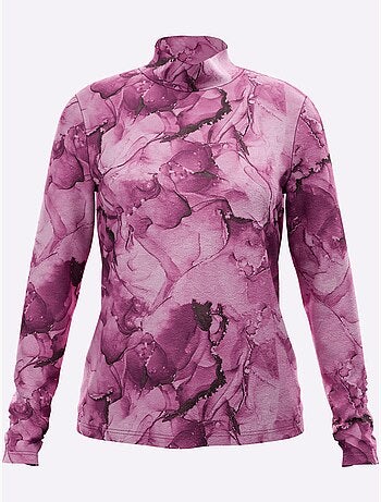 T-shirt à col montant jersey fin - taille standard - helline