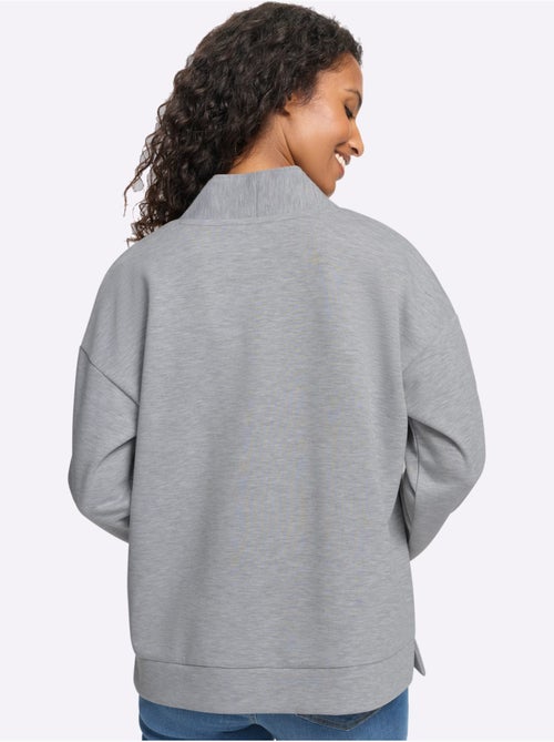 T-shirt à col montant joli col montant avec encolure en v - taille standard - helline - Kiabi