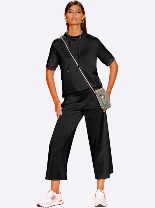 T-shirt à Col Montant Mélange De Modal Doux - Taille Standard - helline - Kiabi