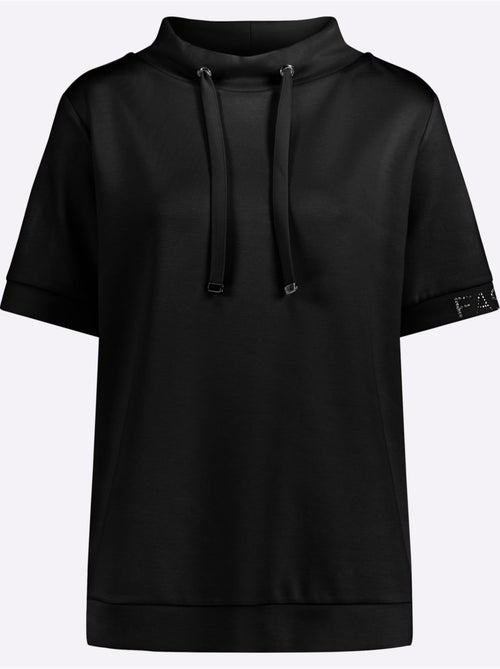 T-shirt à Col Montant Mélange De Modal Doux - Taille Standard - helline - Kiabi