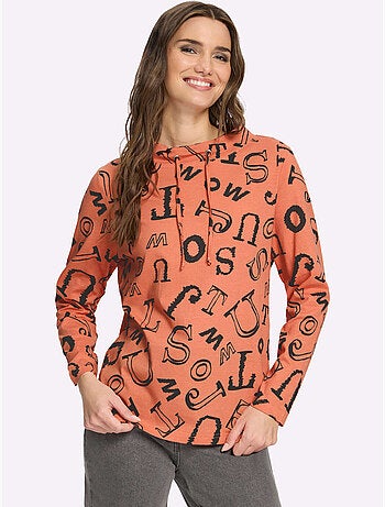 T-shirt à col montant pur coton - taille standard - moda vilona