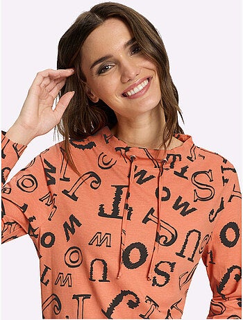 T-shirt à col montant pur coton - taille standard - moda vilona