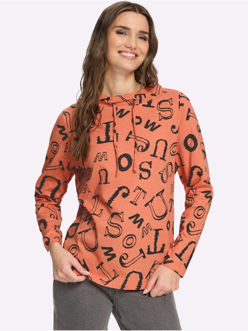 T-shirt à col montant pur coton - taille standard - moda vilona - Kiabi T-shirt à col montant pur coton - taille standard - moda vilona - Kiabi