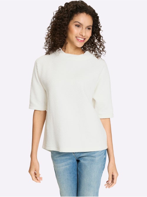 T-shirt à Col Montant Structure 3d - Taille Standard - helline - Kiabi