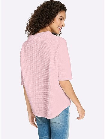 T-shirt à Col Montant Structure 3d - Taille Standard - Helline