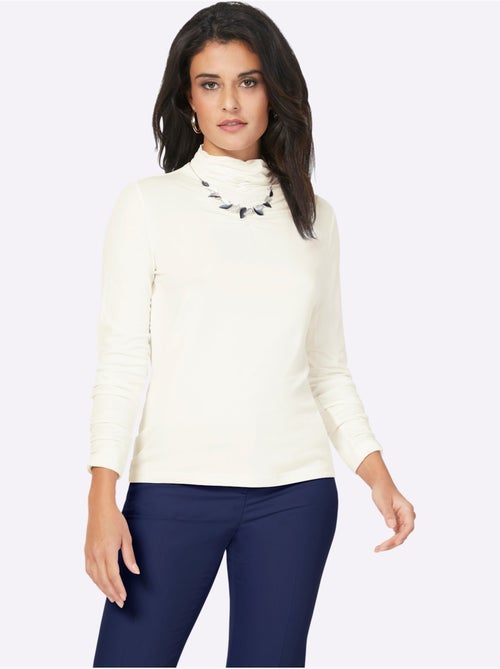 T-shirt à col montant viscose - taille standard - helline - Kiabi T-shirt à col montant viscose - taille standard - helline - Kiabi