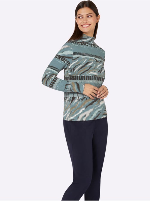 T-shirt à col montant viscose - taille standard - helline - Kiabi T-shirt à col montant viscose - taille standard - helline - Kiabi