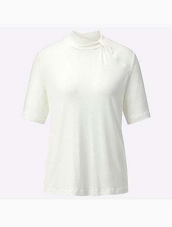 T-shirt à Col Montant Viscose (ecovero) - Taille Standard - helline