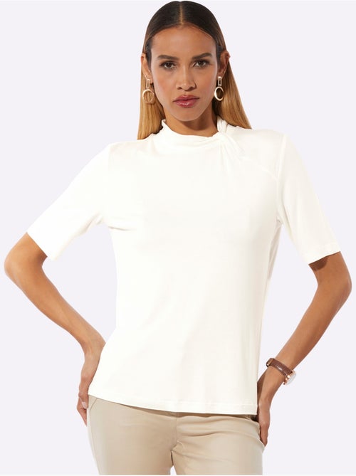 T-shirt à Col Montant Viscose (ecovero) - Taille Standard - helline - Kiabi
