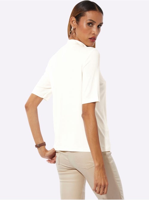 T-shirt à Col Montant Viscose (ecovero) - Taille Standard - helline - Kiabi