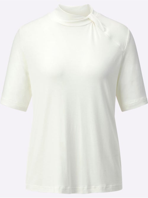 T-shirt à Col Montant Viscose (ecovero) - Taille Standard - helline - Kiabi