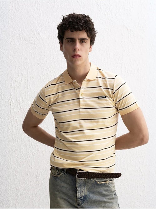 T-shirt à col polo rayé giesto - Kiabi