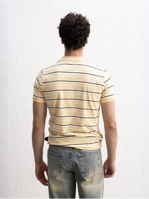 T-shirt à col polo rayé giesto - Kiabi