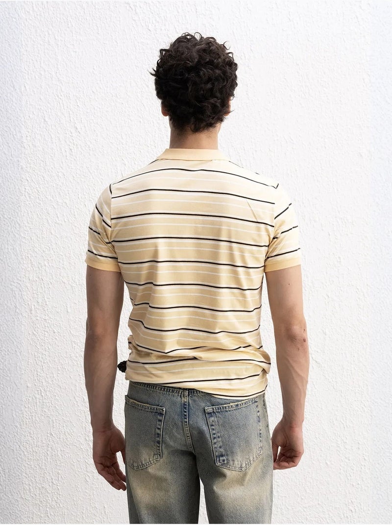 T-shirt à col polo rayé giesto Ambre - Kiabi