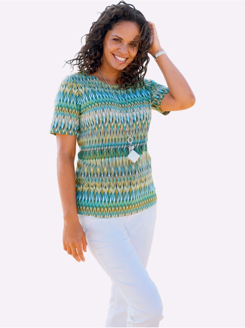 T-shirt à col rond avec manches courtes en pur coton - Taille standard - Witt - Kiabi T-shirt à col rond avec manches courtes en pur coton - Taille standard - Witt - Kiabi