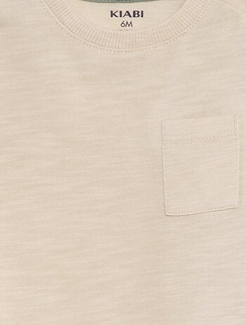 T-shirt à col rond avec poche