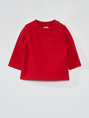 T-shirt à col rond avec poche - Kiabi