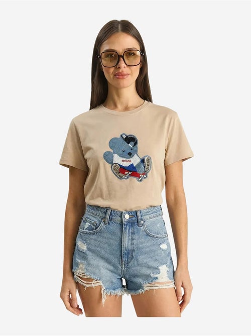 T-shirt à col rond brodé lucci - Kiabi T-shirt à col rond brodé lucci - Kiabi