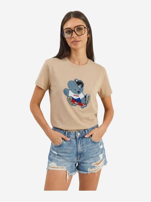 T-shirt à col rond brodé lucci - Kiabi T-shirt à col rond brodé lucci - Kiabi
