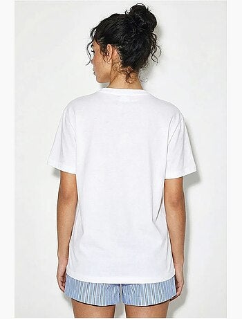 T-shirt à col rond brodé lucci