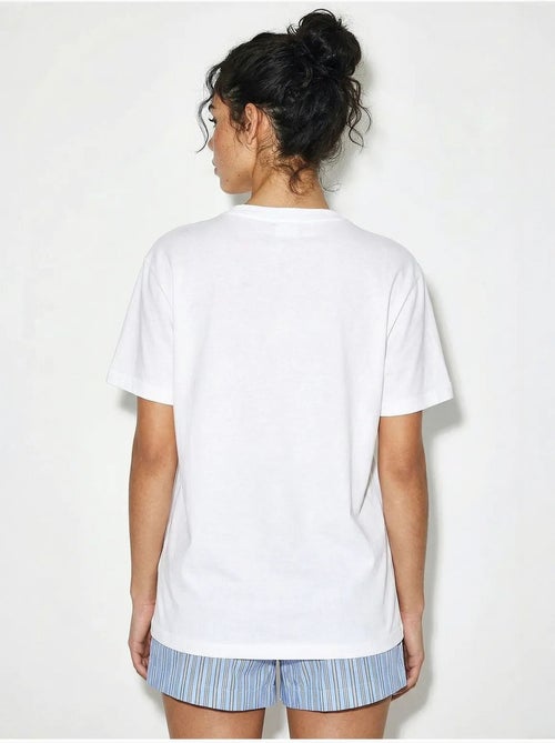 T-shirt à col rond brodé lucci - Kiabi T-shirt à col rond brodé lucci - Kiabi