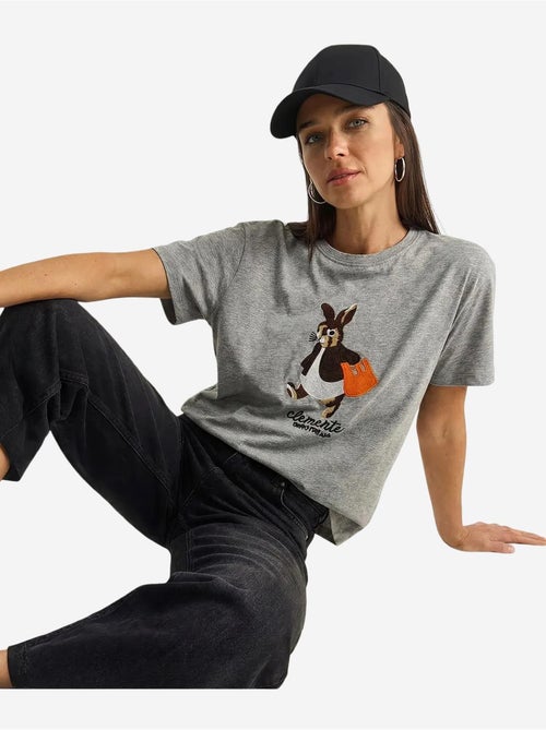 T-shirt à col rond brodé lucci - Kiabi T-shirt à col rond brodé lucci - Kiabi