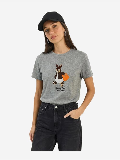 T-shirt à col rond brodé lucci - Kiabi T-shirt à col rond brodé lucci - Kiabi