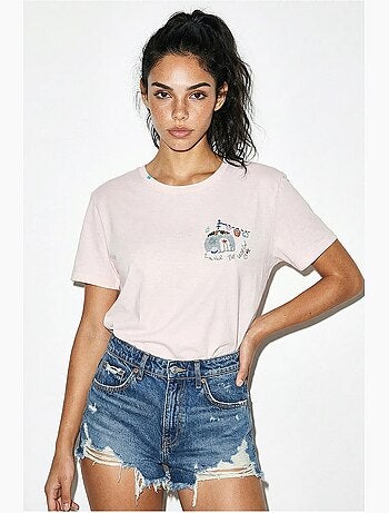 T-shirt à col rond brodé lucci