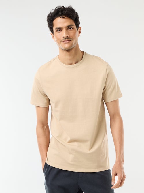 T-shirt à col rond en coton - Tough Cotton™ - Kiabi