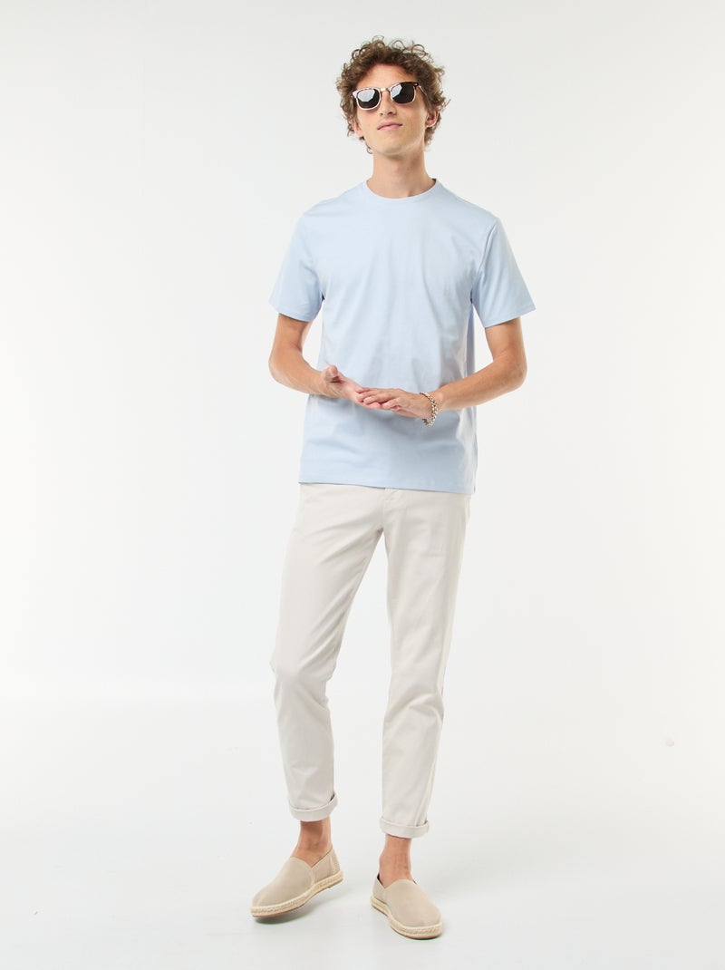 T-shirt à col rond en coton - Tough Cotton™ Bleu - Kiabi