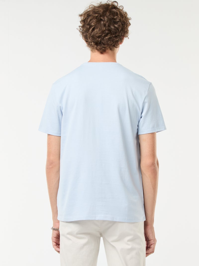 T-shirt à col rond en coton - Tough Cotton™ Bleu - Kiabi